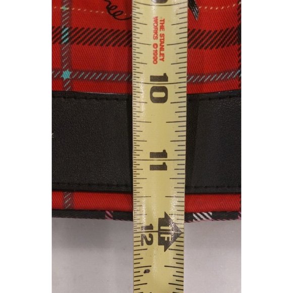 Victoria Secret Tote Bag Plaid Holiday Red Black Logo Everyday Casual 19x12x6 - Picture 8 of 9